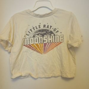 Recycled Threads Little Ray of Moonshine Graphic Cropped Tee Size Medium